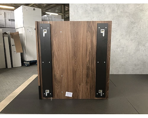 Заказать Зеркало со шкафом Comforty Штутгарт 75 00004151037 Дуб темно-коричневый Черное матовое в магазине сантехники Santeh-Crystal.ru