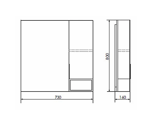 Заказать Зеркало со шкафом Comforty Штутгарт 75 00004151037 Дуб темно-коричневый Черное матовое в магазине сантехники Santeh-Crystal.ru