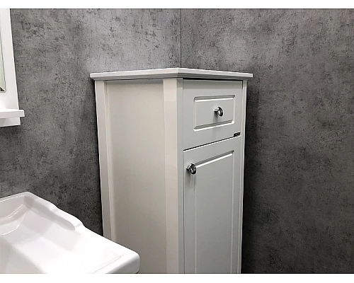 Купить Шкаф полупенал Comforty Тбилиси 40 00003132633 Белый глянец в магазине сантехники Santeh-Crystal.ru