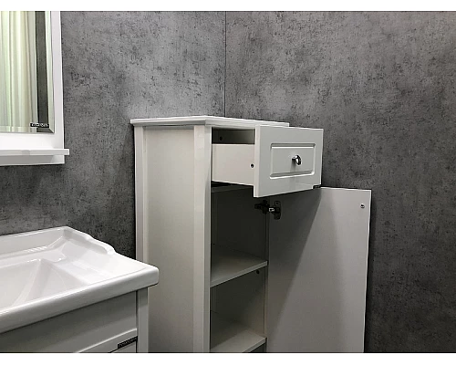 Купить Шкаф полупенал Comforty Тбилиси 40 00003132633 Белый глянец в магазине сантехники Santeh-Crystal.ru