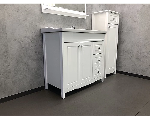 Купить Шкаф полупенал Comforty Тбилиси 40 00003132633 Белый глянец в магазине сантехники Santeh-Crystal.ru