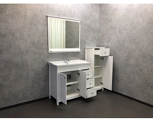 Купить Шкаф полупенал Comforty Тбилиси 40 00003132633 Белый глянец в магазине сантехники Santeh-Crystal.ru