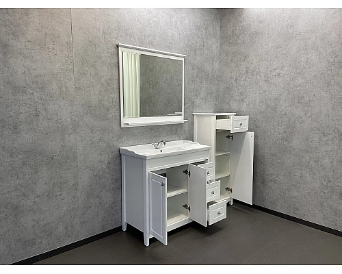 Купить Шкаф полупенал Comforty Тбилиси 40 00003132633 Белый глянец в магазине сантехники Santeh-Crystal.ru