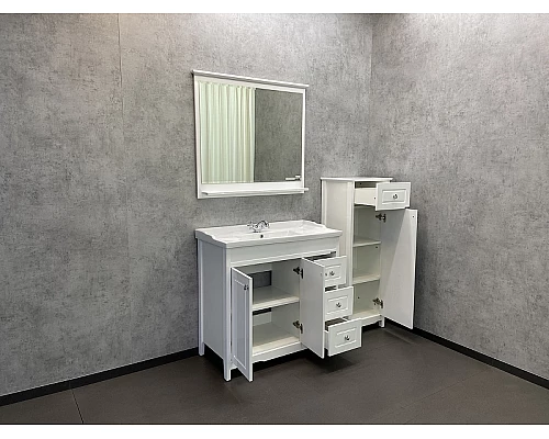 Купить Шкаф полупенал Comforty Тбилиси 40 00003132633 Белый глянец в магазине сантехники Santeh-Crystal.ru