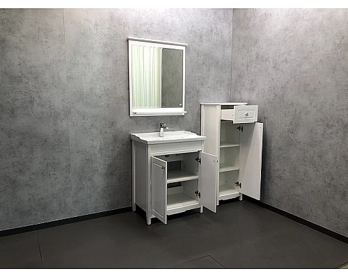 Купить Шкаф полупенал Comforty Тбилиси 40 00003132633 Белый глянец в магазине сантехники Santeh-Crystal.ru