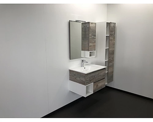 Приобрести Зеркальный шкаф Comforty Турин 75 00004144198 Дуб бежевый в магазине сантехники Santeh-Crystal.ru