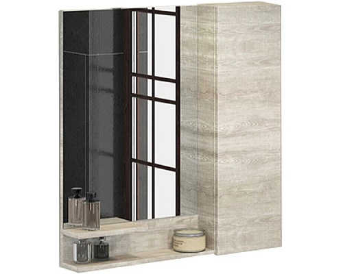 Купить Зеркало со шкафом Comforty Верона 90 00004136714 Дуб белый в магазине сантехники Santeh-Crystal.ru