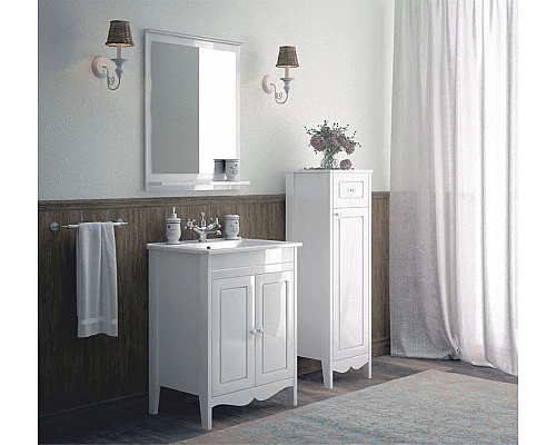 Купить Тумба под раковину Corozo Блюз 75 SD-00000022 Белая в магазине сантехники Santeh-Crystal.ru