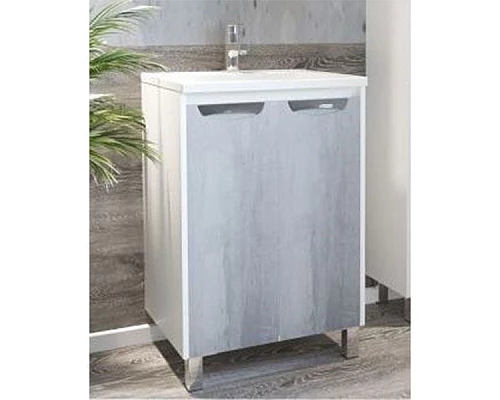 Заказать Тумба под раковину Corozo Чикаго 65 SD-00000325 Бетон Белая в магазине сантехники Santeh-Crystal.ru
