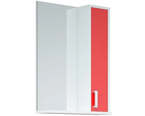 Приобрести Зеркало со шкафом Corozo Колор 50 SD-00000697 Красное Белое в магазине сантехники Santeh-Crystal.ru