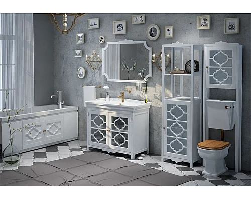 Купить Шкаф пенал Corozo Манойр 50 SD-00000327 над унитазом Белый в магазине сантехники Santeh-Crystal.ru