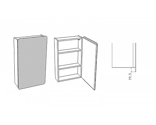 Заказать Зеркальный шкаф Corozo Монро 45 SD-00000534 Белый в магазине сантехники Santeh-Crystal.ru