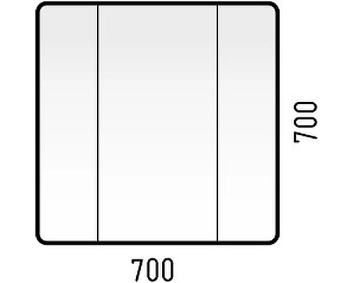 Приобрести Зеркальный шкаф Corozo Монро 70 SD-00000678 Белый в магазине сантехники Santeh-Crystal.ru