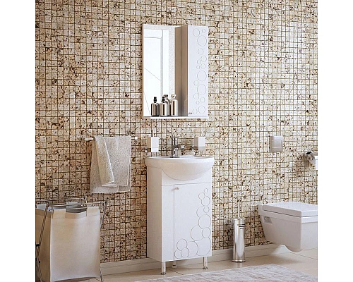 Купить Зеркало со шкафом Corozo Орфей 50 SD-00000299 Белое в магазине сантехники Santeh-Crystal.ru