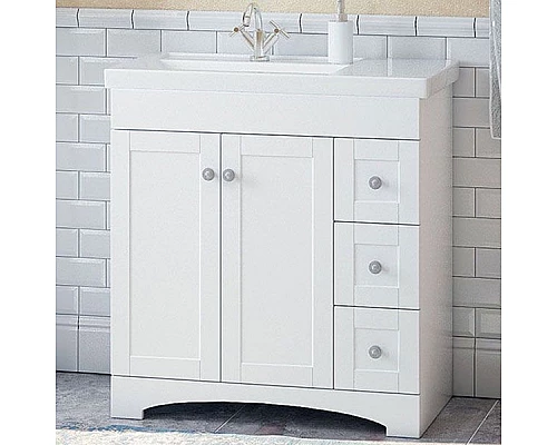 Купить Тумба под раковину Corozo Техас 80 SD-00000323 Белая в магазине сантехники Santeh-Crystal.ru