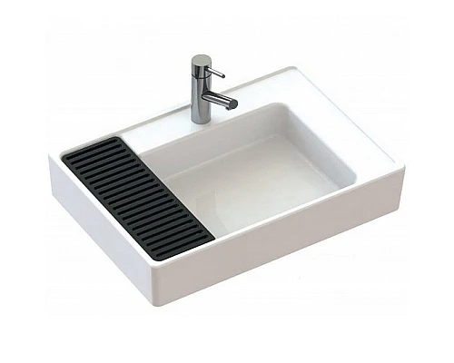 Приобрести Тумба с раковиной Creavit Arya 68 AR065-M+AR065 Черная в магазине сантехники Santeh-Crystal.ru