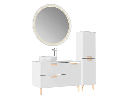 Купить Зеркало Creavit Patara 85 PT4085.02.MBY с подсветкой Белое в магазине сантехники Santeh-Crystal.ru