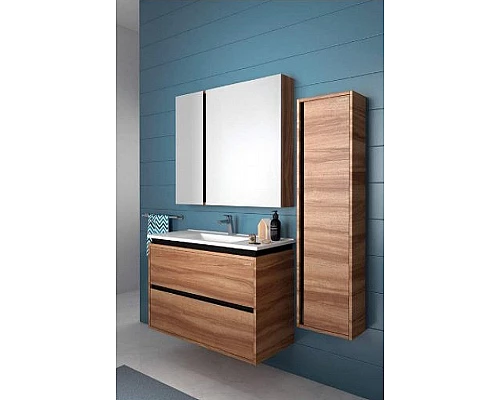 Заказать Зеркальный шкаф Creavit Verti 100 VE1100.00.VV с подсветкой Орех в магазине сантехники Santeh-Crystal.ru