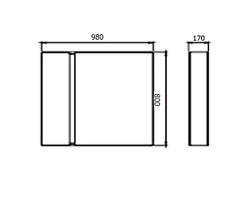 Заказать Зеркальный шкаф Creavit Verti 100 VE1100.00.VV с подсветкой Орех в магазине сантехники Santeh-Crystal.ru