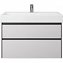Тумба под раковину Creto Amelia 80 14-1078G подвесная Антрацит Белый матовый Тумба под раковину Creto Amelia 80 14-1078G подвесная Антрацит Белый матовый
