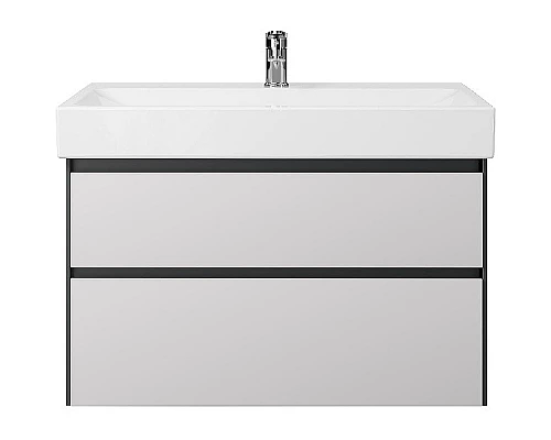 Приобрести Тумба под раковину Creto Amelia 80 14-1078G подвесная Антрацит Белый матовый в магазине сантехники Santeh-Crystal.ru