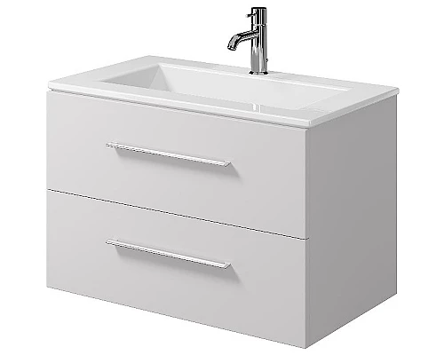 Заказать Тумба под раковину Creto Ares 80 10-1113W подвесная Белая в магазине сантехники Santeh-Crystal.ru