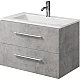 Купить Тумба под раковину Creto Ares 80 10-1113B подвесная Серый Бетон в магазине сантехники Santeh-Crystal.ru