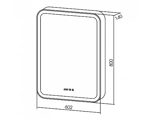 Купить Зеркальный шкаф Creto Attento 60 18-840140A с подсветкой Белый в магазине сантехники Santeh-Crystal.ru