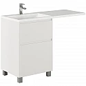 Тумба с раковиной Creto Cafor 120 L 19-W120L Белый глянец