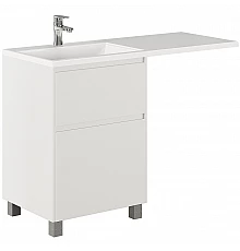 Тумба с раковиной Creto Cafor 120 L 19-W120L Белый глянец