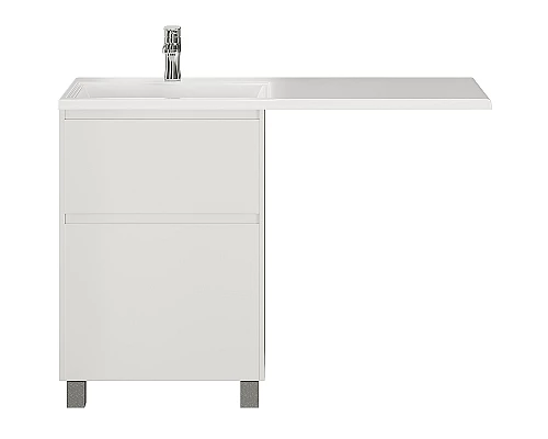 Купить Тумба с раковиной Creto Cafor 120 L 19-W120L Белый глянец в магазине сантехники Santeh-Crystal.ru