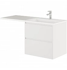 Тумба с раковиной Creto Cafor 130 R 19-W130R подвесная Белый глянец