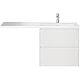 Заказать Тумба с раковиной Creto Cafor 130 R 19-W130R подвесная Белый глянец в магазине сантехники Santeh-Crystal.ru