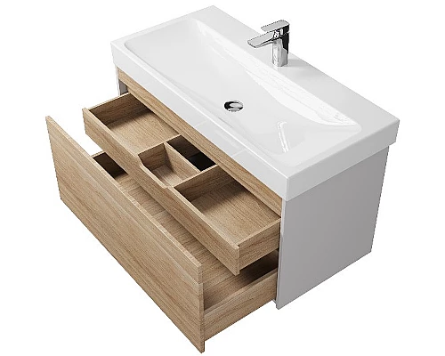 Приобрести Тумба под раковину Creto Etna 100 4-1079S подвесная Soft в магазине сантехники Santeh-Crystal.ru