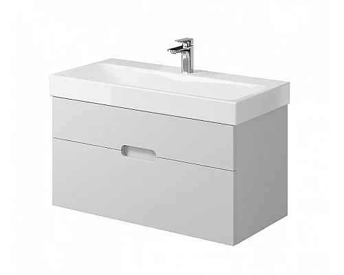 Купить Тумба под раковину Creto Malibu 100 7-1079W подвесная Белая в магазине сантехники Santeh-Crystal.ru