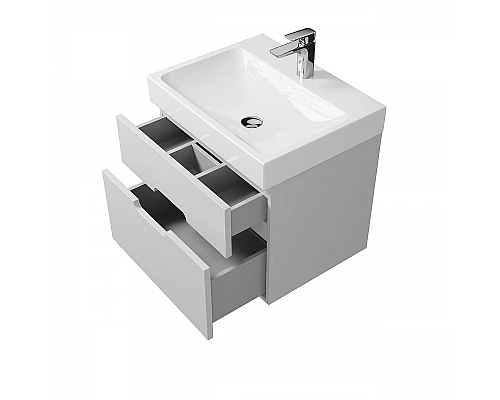 Приобрести Тумба под раковину Creto Malibu 60 7-1077W подвесная Белая в магазине сантехники Santeh-Crystal.ru