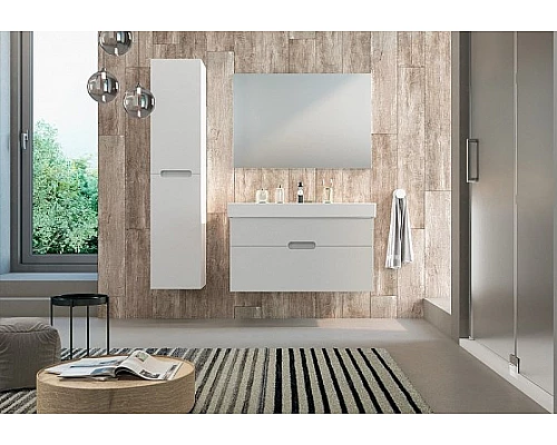 Купить Тумба под раковину Creto Malibu 80 7-1078W подвесная Белая в магазине сантехники Santeh-Crystal.ru