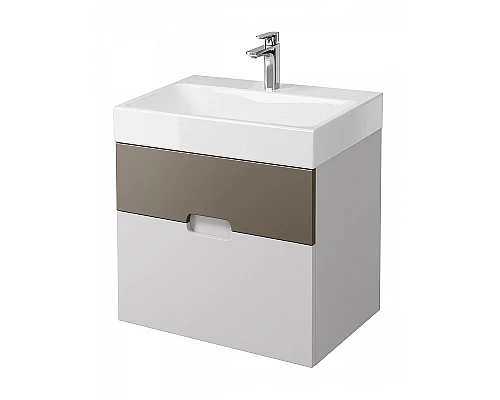 Приобрести Тумба под раковину Creto Malibu 60 7-1077CapS подвесная Capuchino Soft в магазине сантехники Santeh-Crystal.ru