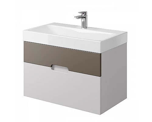 Купить Тумба под раковину Creto Malibu 80 7-1078CapS подвесная Capuchino Soft в магазине сантехники Santeh-Crystal.ru