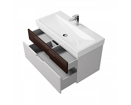 Заказать Тумба под раковину Creto Malibu 100 7-1079CS подвесная Chocolate Soft в магазине сантехники Santeh-Crystal.ru