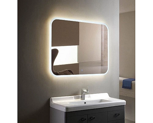 Приобрести Зеркало Creto Milano 80 1-800680M с подсветкой с сенсорным выключателем в магазине сантехники Santeh-Crystal.ru