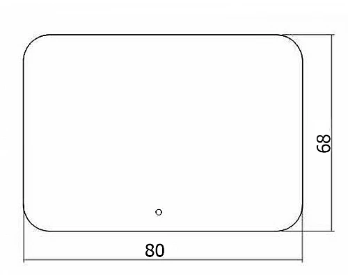 Приобрести Зеркало Creto Milano 80 1-800680M с подсветкой с сенсорным выключателем в магазине сантехники Santeh-Crystal.ru