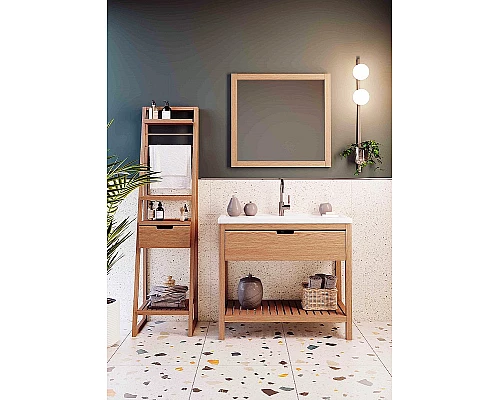 Купить Шкаф пенал Creto Provence 49 9-1050W Wood в магазине сантехники Santeh-Crystal.ru