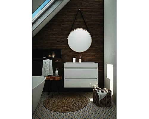 Заказать Тумба под раковину Creto Scala 80 3-1078W подвесная Белая глянцевая в магазине сантехники Santeh-Crystal.ru