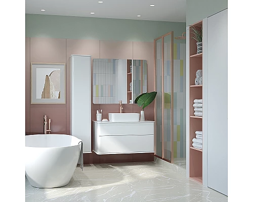 Заказать Зеркало Creto Stella 100 16-CRE100 Белое в магазине сантехники Santeh-Crystal.ru