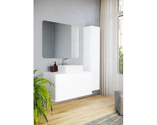 Заказать Зеркало Creto Stella 100 16-CRE100 Белое в магазине сантехники Santeh-Crystal.ru