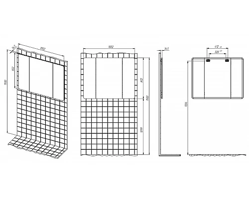 Заказать Зеркало Creto Stella 100 16-CRE100 Белое в магазине сантехники Santeh-Crystal.ru