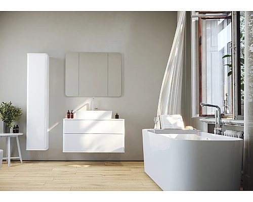 Приобрести Зеркало Creto Stella 80 16-CRE80 Белое в магазине сантехники Santeh-Crystal.ru