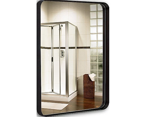 Приобрести Зеркало Creto Terra notte 55 17-550800TN Черное в магазине сантехники Santeh-Crystal.ru