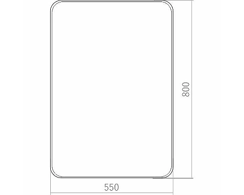 Приобрести Зеркало Creto Terra notte 55 17-550800TN Черное в магазине сантехники Santeh-Crystal.ru